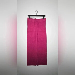 MONROW  Soft Touch High Rise Lounge Pant With Side Slit and Drawstring Size SM